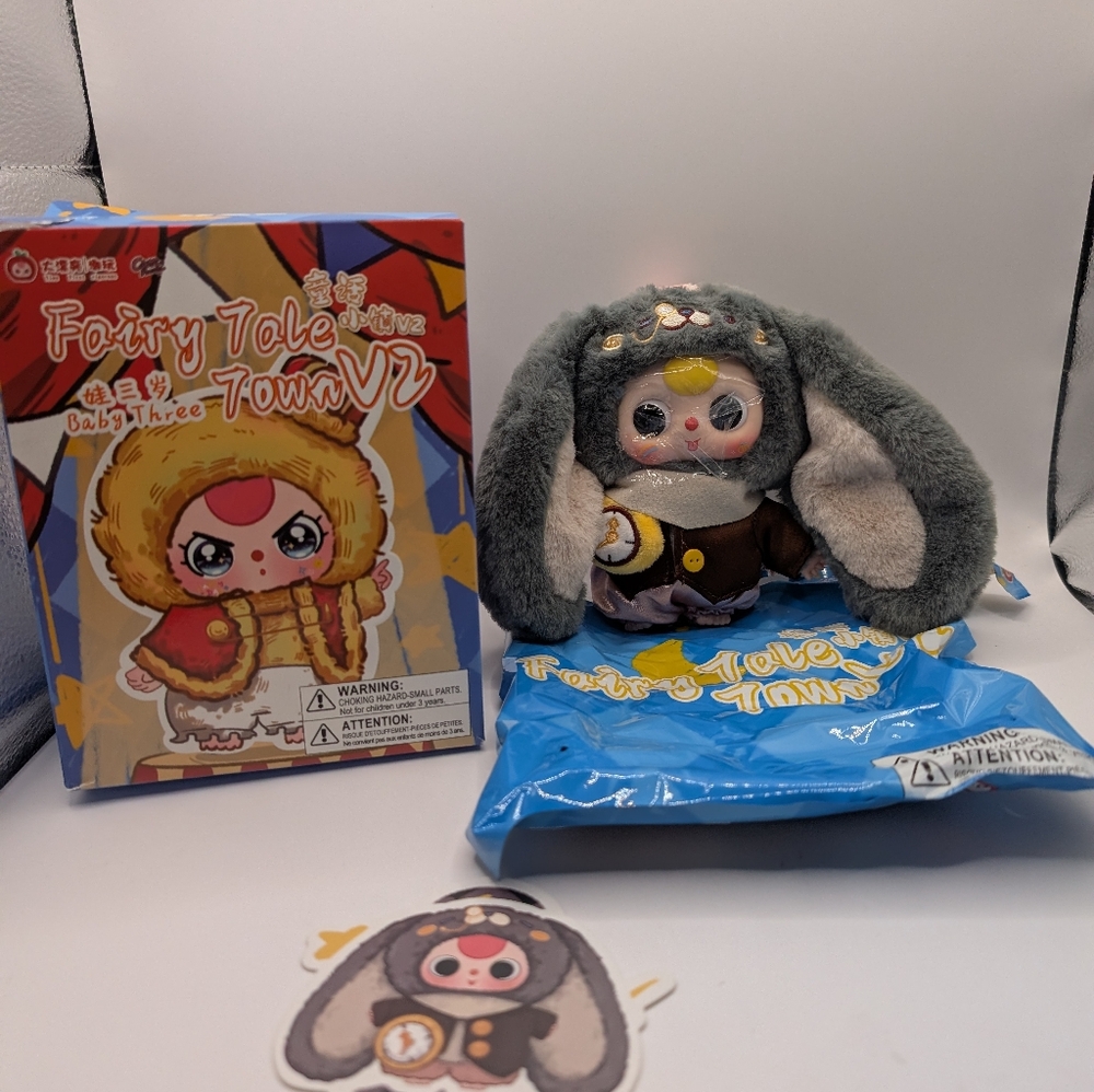 Baby 3 Fairy Tale Town V2 Plush Toy - Gray and Yellow